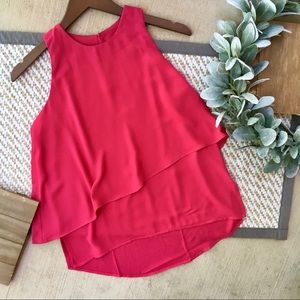 Trouvé - Hot Pink Tiered Sleeveless Blouse